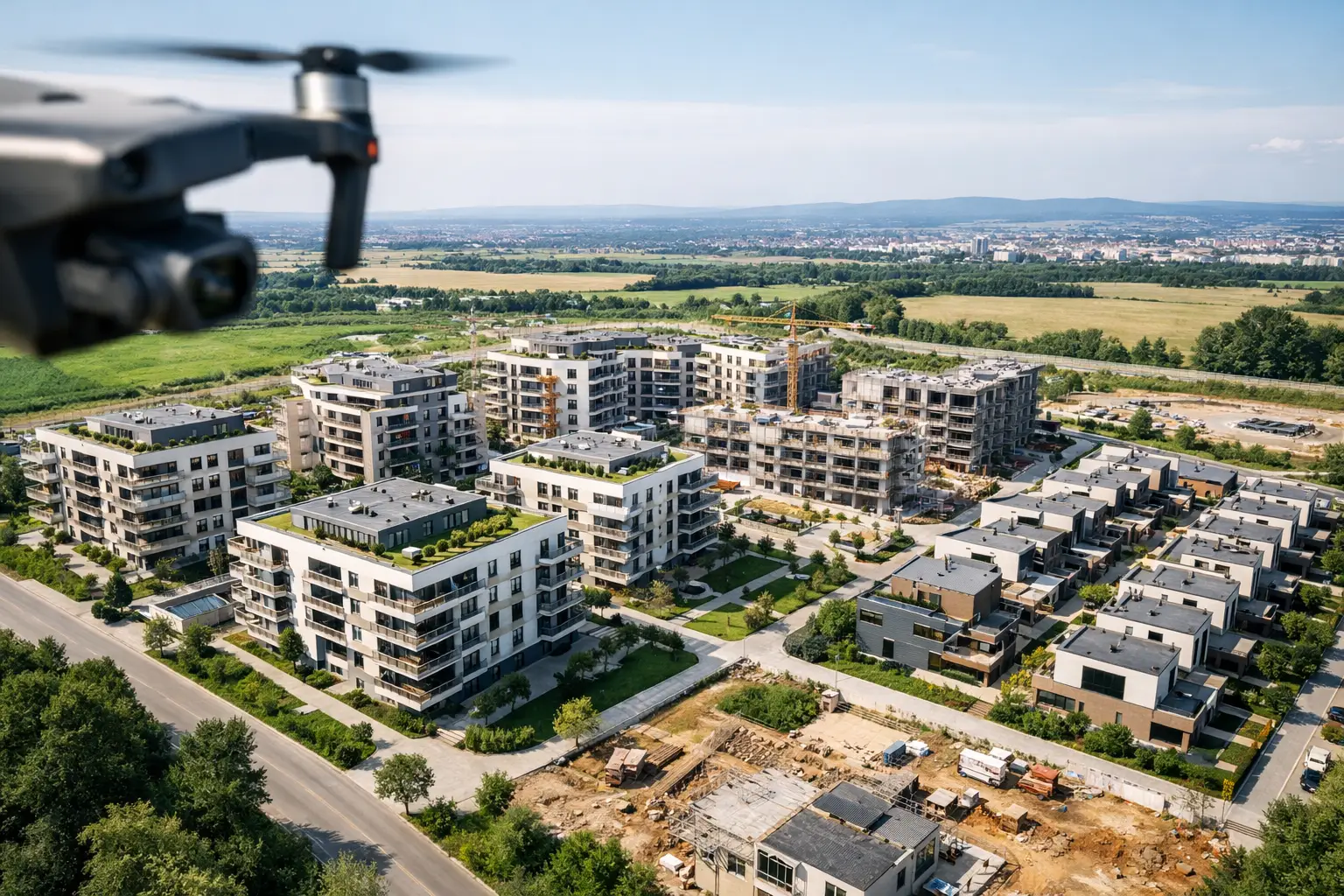 Letecké fotografie developerského projektu
