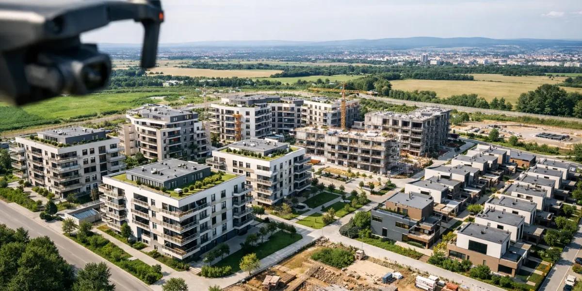 Letecké fotografie developerského projektu