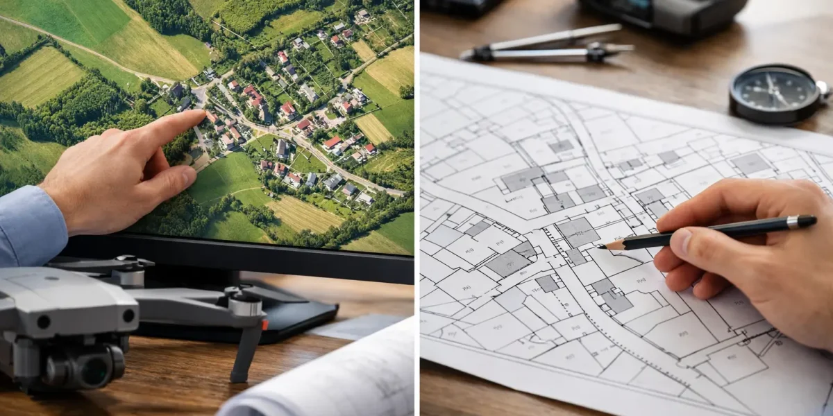 Ortofotomapa versus katastrální mapa v praxi
