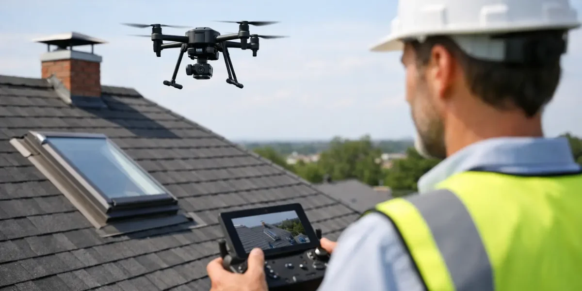 Průvodce inspekcí střechy dronem pro správce